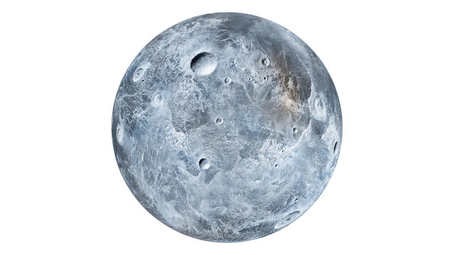 dwarf planet ceres isolated on transparent background 3d rendering illustration
