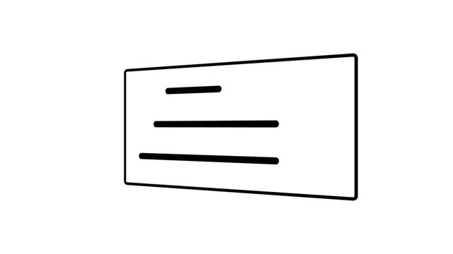 Animated diploma linear icon. Graduation document. Certificate. Award paper. Qualified specialist.4k video