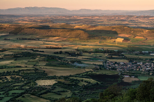 Morning Landscape from Giara di Gesturi Plateau in Sardinia