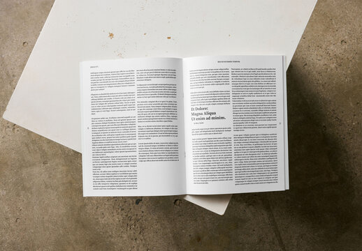 Mockup Of Customized Open Magazine