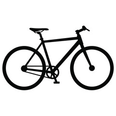 Obraz premium Minimalist Bicycle Vector Silhouette
