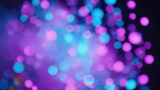 Abstract Quantum Dots Nanotechnology Background with Translucent Saturated Crystals