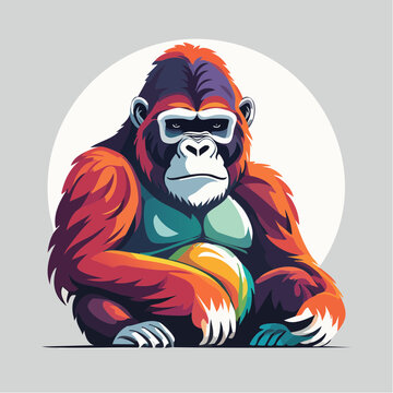 Stylized Gorilla Portrait