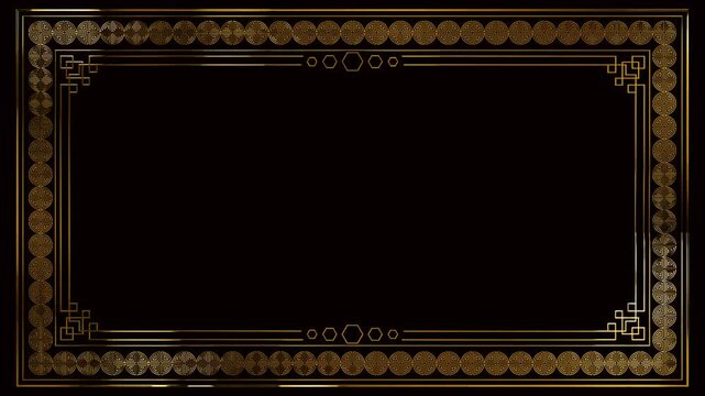 vintage frame with clipping path for chinese celebration background