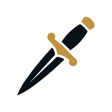 Double edged dagger with handle.