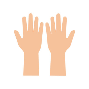 Two hands with palms facing forward.