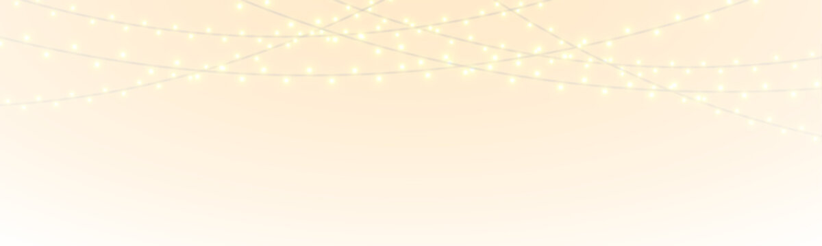 Twinkling string lights glow with warmth. PNG isolated decoration for creative compositions. Festive brilliance enriches visual projects.