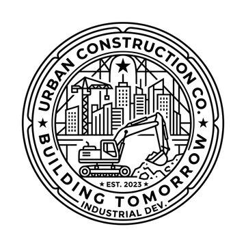 Urban Construction Company Industrial Logo.