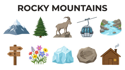 Rocky Mountains Collection: Iconic Elements of Nature and Adventure © zyaa