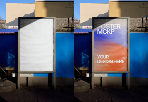 Mockup Of Customized Vertical Poster
