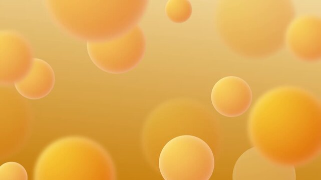 Abstract orange floating circles - loop background