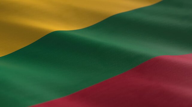 Lithuania - waving flag loop