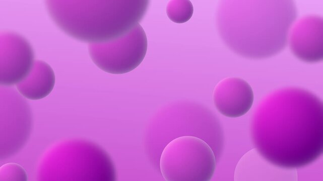 Abstract purple floating circles - loop background