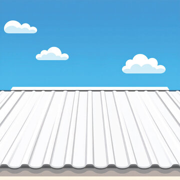 Roof made of white metal panels.