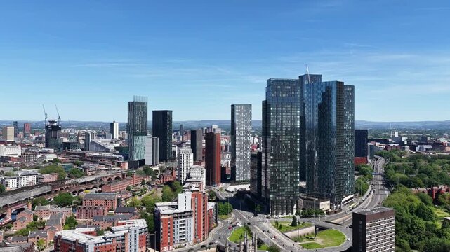 Skyscrapers In The City Of Manchester
