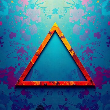 A scalene triangle with three unequal sides and a random angle, black, varied