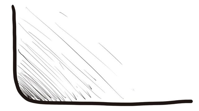 In the lower corner there is a thick angular line with hatching.