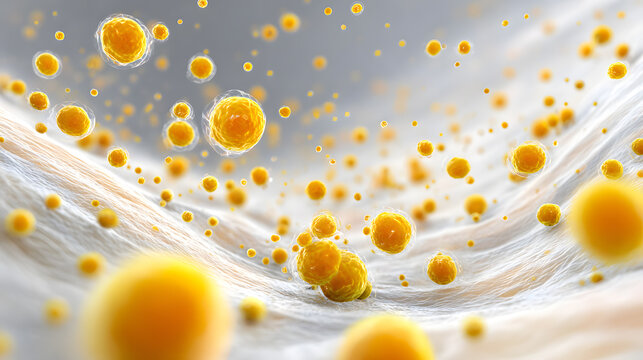 pollen particles microscopic allergy concept