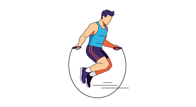 Man jumping through a hoop.