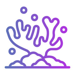 Coral reef Line Gradient Icon © ilham