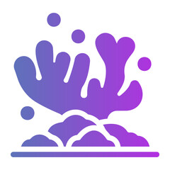 Coral reef Line Gradient Icon © ilham