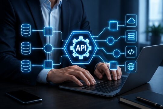 Modern API Integration Technology Concept