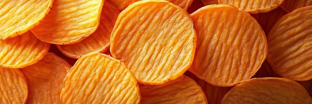 Homemade Sun Dried Potatoes Crisps Dehydrated with Soft Light, Delicious Textured Appetizer Snack