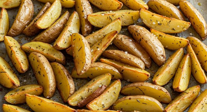Crispy Baked Potato Wedges with Herbs and Sea Salt