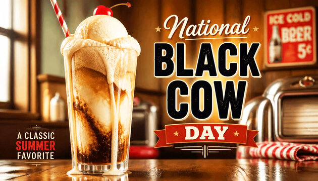 Black cow Day with beer
