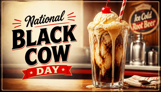 Black cow Day with beer