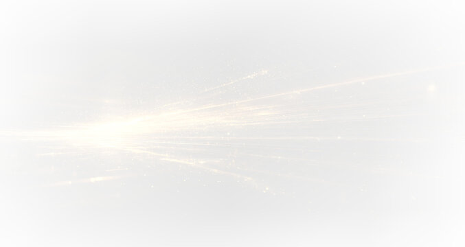 Orange neon motion lines with golden glow and speed streak effect PNG