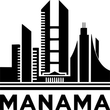 Manama Skyline Icon Vector