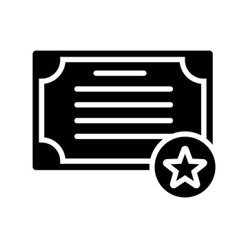 Certificate icon vector. Diploma illustration sign. literacy symbol. Charter logo. Design for web.