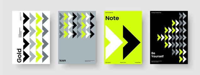 Fototapeta premium Geometric Flyer Layout. Modern Banner Template. Isolated Business Presentation Design. Report. Book Cover. Brochure. Poster. Background. Journal. Magazine. Handbill. Leaflet. Brand Identity
