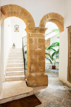 interior of a palatial house, Kasbah of Mazara del Vallo &ndash; Arab quarter, free municipal consortium of Trapani, Sicily, Italy, Europe