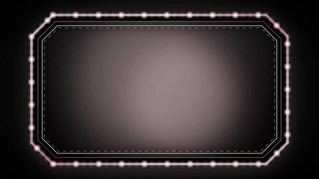 Ultra premium rose gold and obsidian black minimalist corporate marquee frame.
