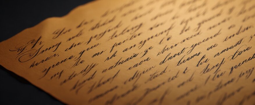 A whimsical poem dances in elegant cursive on vintage paper like whispers from the past
