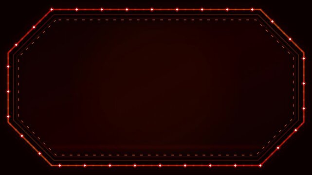 Aggressive warning sith red cyberpunk futuristic HUD hex core marquee frame.