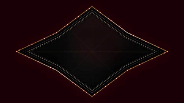 Luxury ruby red and gold art deco great gatsby starburst marquee frame.