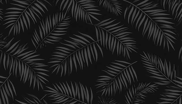 A dark background featuring an overlapping pattern of black leaves