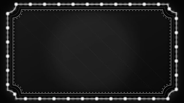 Platinum VIP exclusive access vintage ticket marquee frame.