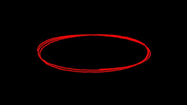 Dynamic red elliptical light trails creating an abstract cosmic motion effect on a black background
