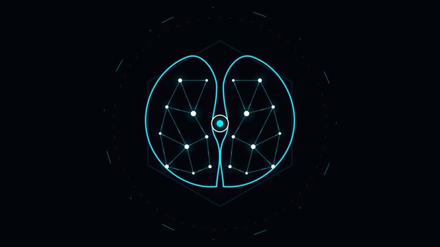 Highly advanced cyber artificial intelligence brain pulsing with glowing neural synapses and laser scanning effects.