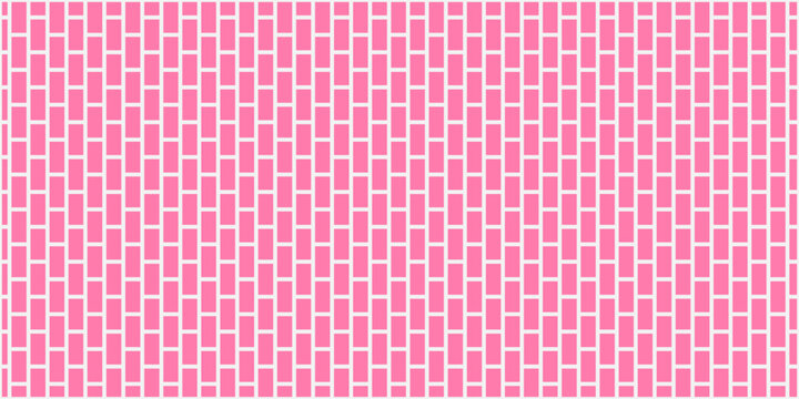 Abstract seamless pink brick wall pattern with staggered rectangular geometric texture design for modern decorative background and creative projects
