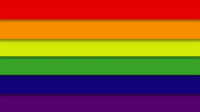 Vibrant Rainbow Flag Celebrating Global LGBTQ Pride Month and Equality.