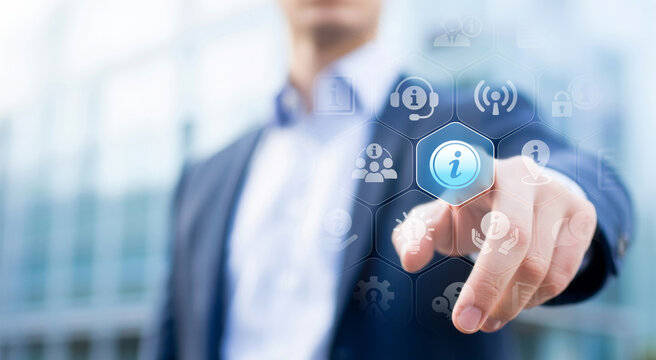 Information Manager hands holding database Information governance architecture lifecycle records network connections data quality strategy management.