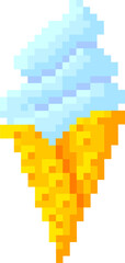 Naklejka premium IceCream Cone Pixel Art