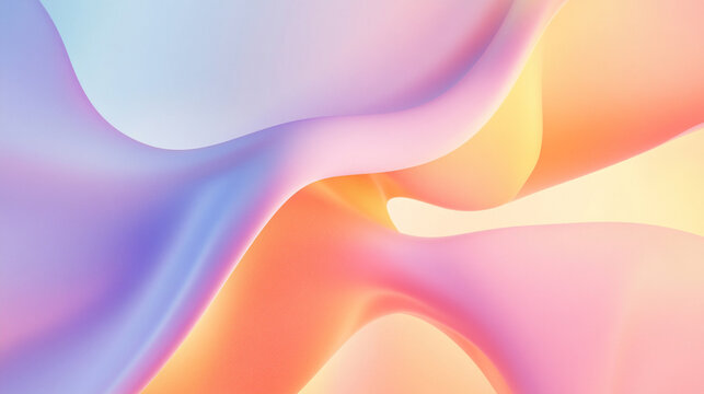 Soft abstract shapes on gradient background, modern SaaS interface concept