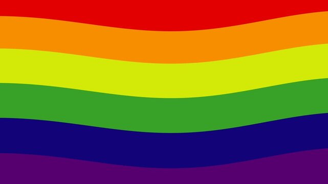 Vibrant Waving Rainbow Flag Symbolizing LGBTQ Pride and Inclusivity.