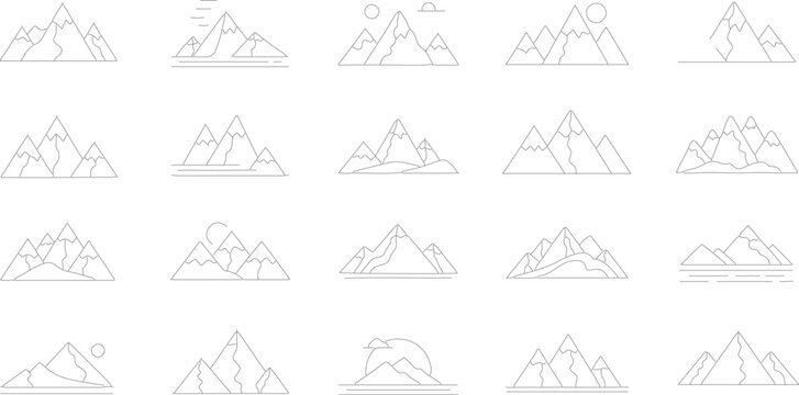 Minimalist Outline Vector Icon Set for User Interface Design, Featuring Thin Line Symbols for Web and Mobile Apps, Professional Set of Clean Pictograms for Digital Product Layouts